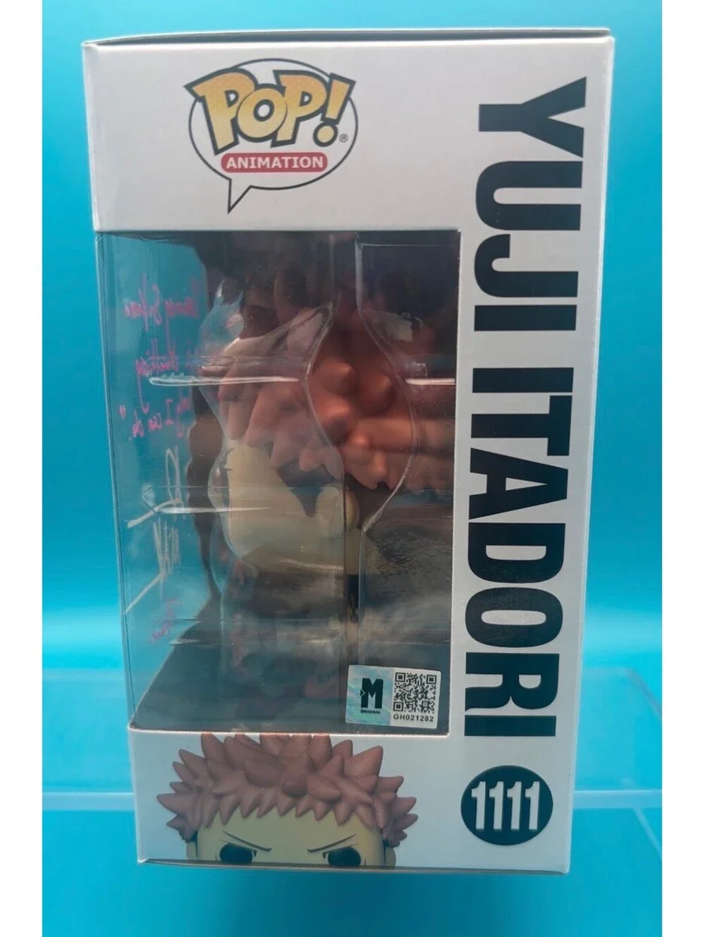 Adam McArthur signed Yuji Itadori JJK Funko pop 1111 with MAS COA